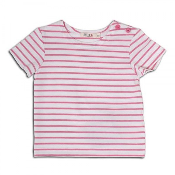 Camiseta marinera bebé Blanco/Rosa
